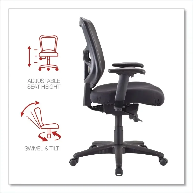 Mid-back Mesh Task Office Chair, Preto, 275 lb