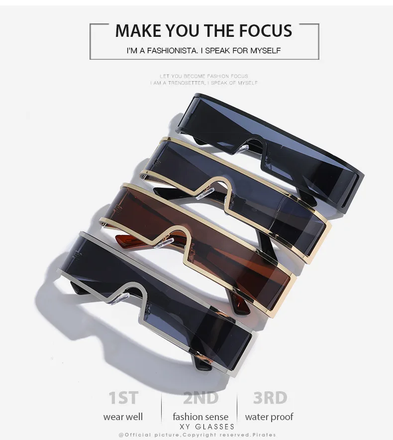 Kleine Steampunk Rechteckige Sonnenbrille für Herren 2026 Luxusmarke Y2K Punk Shield Sonnenbrillen für Männer Vintage Goggle Shade UV400 – Detail 3
