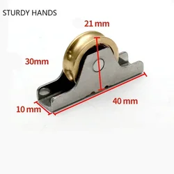 4pcs Stainless Steel Sliding Door Roller Cabinet Copper Caster Wheel Pulley Wardrobe Window Furniture Vintage Windows Tool