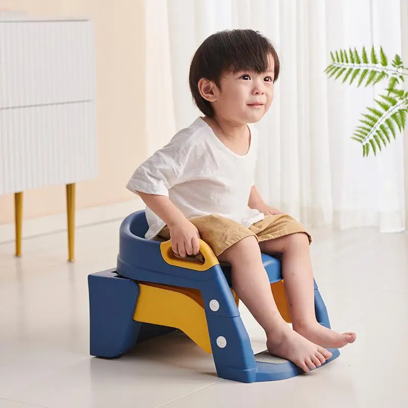 Imagem -03 - Dobrável Baby Pot Toilet Seat Boy Potty Assento de Treinamento com Step Stool Escada para Bebês Meninos Panéis de Viagem Banheiro Portátil wc