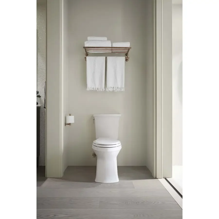 Polished Chrome Wall Mount Bathroom Towel Shelf
