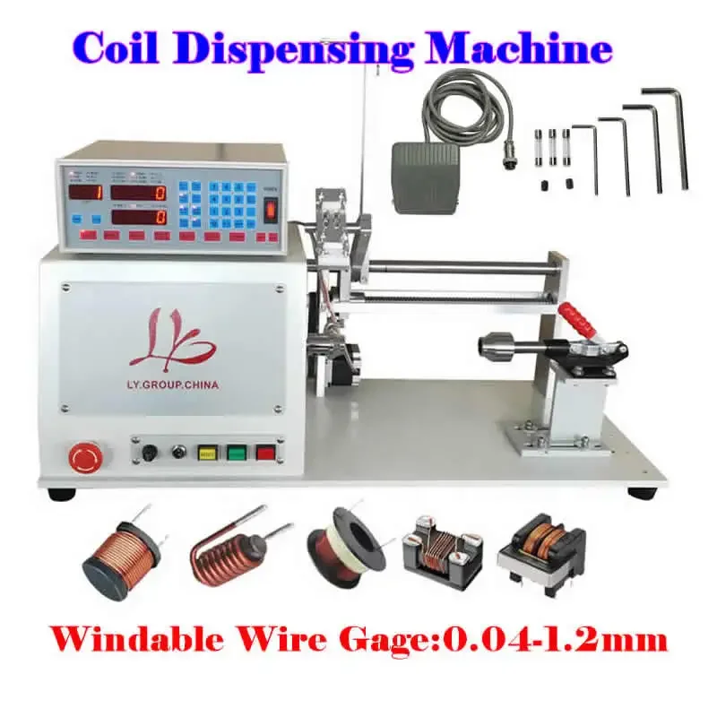 

LY 830 Computer Automatic Wire Coil Dispensing Machine Winding Dispenser 400W for 0.04-1.20mm Wire 3000rpm Speed