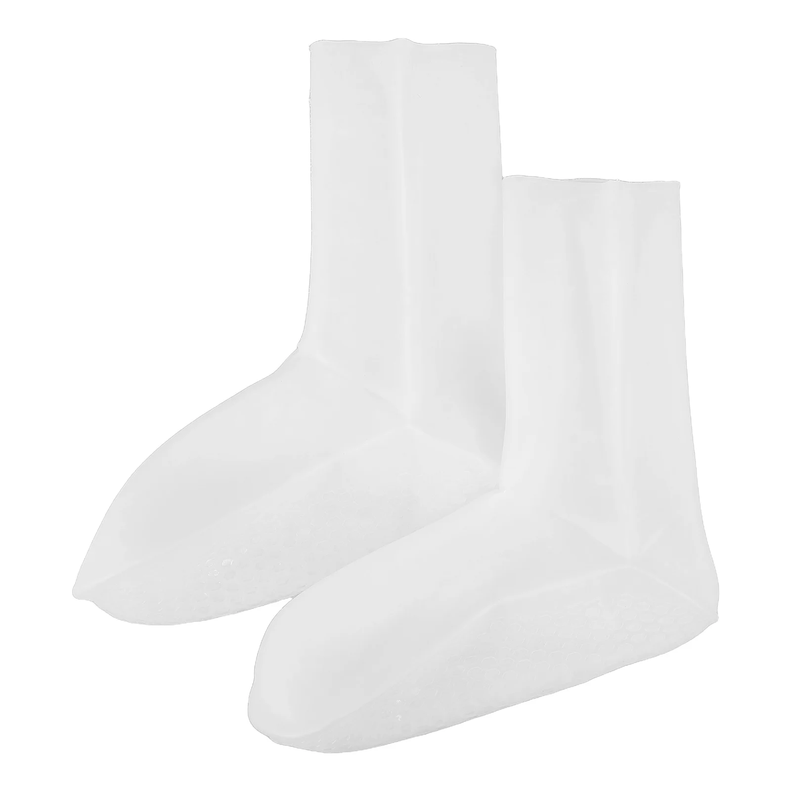 

Silicone Socks White L Size Reusable Cracked Heel Care Shock Absorption Honeycomb Design High Elasticity Beach Outdoor