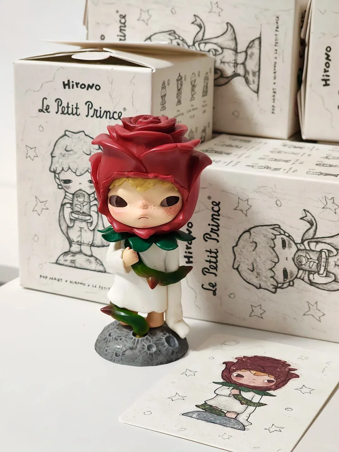 

Authentic POPMART Hirono Le Petit Prince Collaboration Series of Figurines Blind Box Kawaii Anime Action Surprise Gifts in Stock