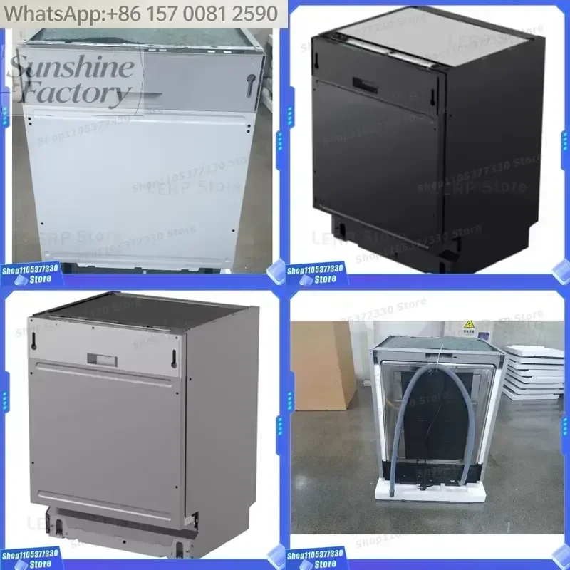 3 in 1 Stainless Steel 60cm Fully Built -in Dishwasher for 220v50hz with Household and Hotel