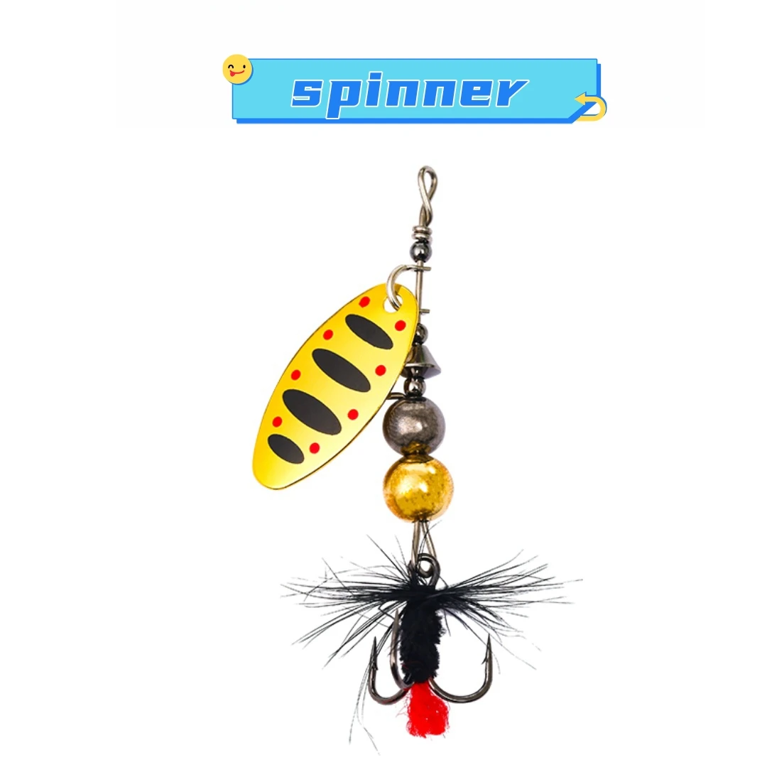 Picture 3: Fly Fishing Lure Spinnerbait 4g/8g Rotating Spinnerbait Brass Metal Blade Spinner with Feather DIY Jig Spoon Buzzbait Swimbait
