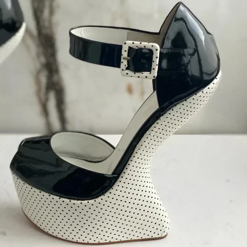 Platfrom Mixed Colors Strage Style Sandals Sexy Pointed Toe  Accept Customized Size35-46 New Arrivals Fashion Women Runway Shoes