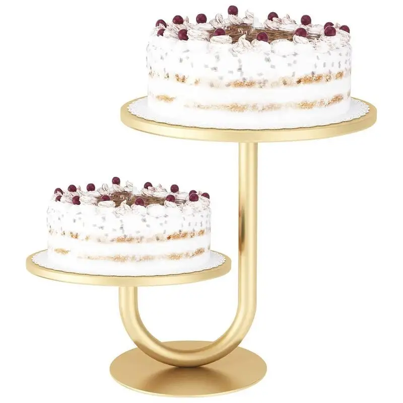 

Round Dessert Holder Classic Tiered Cake Stands Serving Tray For Fruit Candy Display Artistic 2 Tier Decor Plate For Elegant