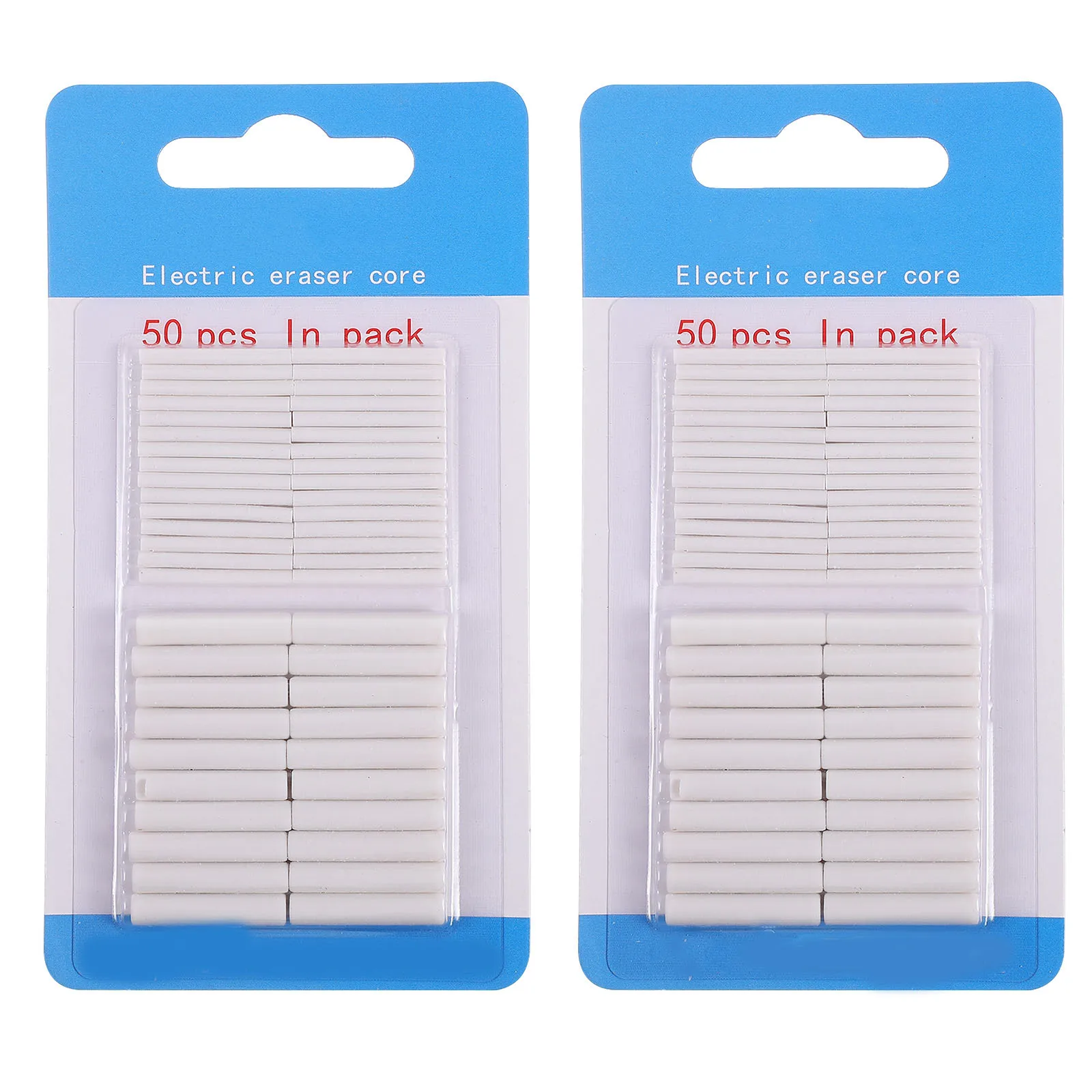 

100pcs Electric Eraser Cores White Replacement Refills for Mechanical Pencils Bulk Student School Supplies Efficient Text