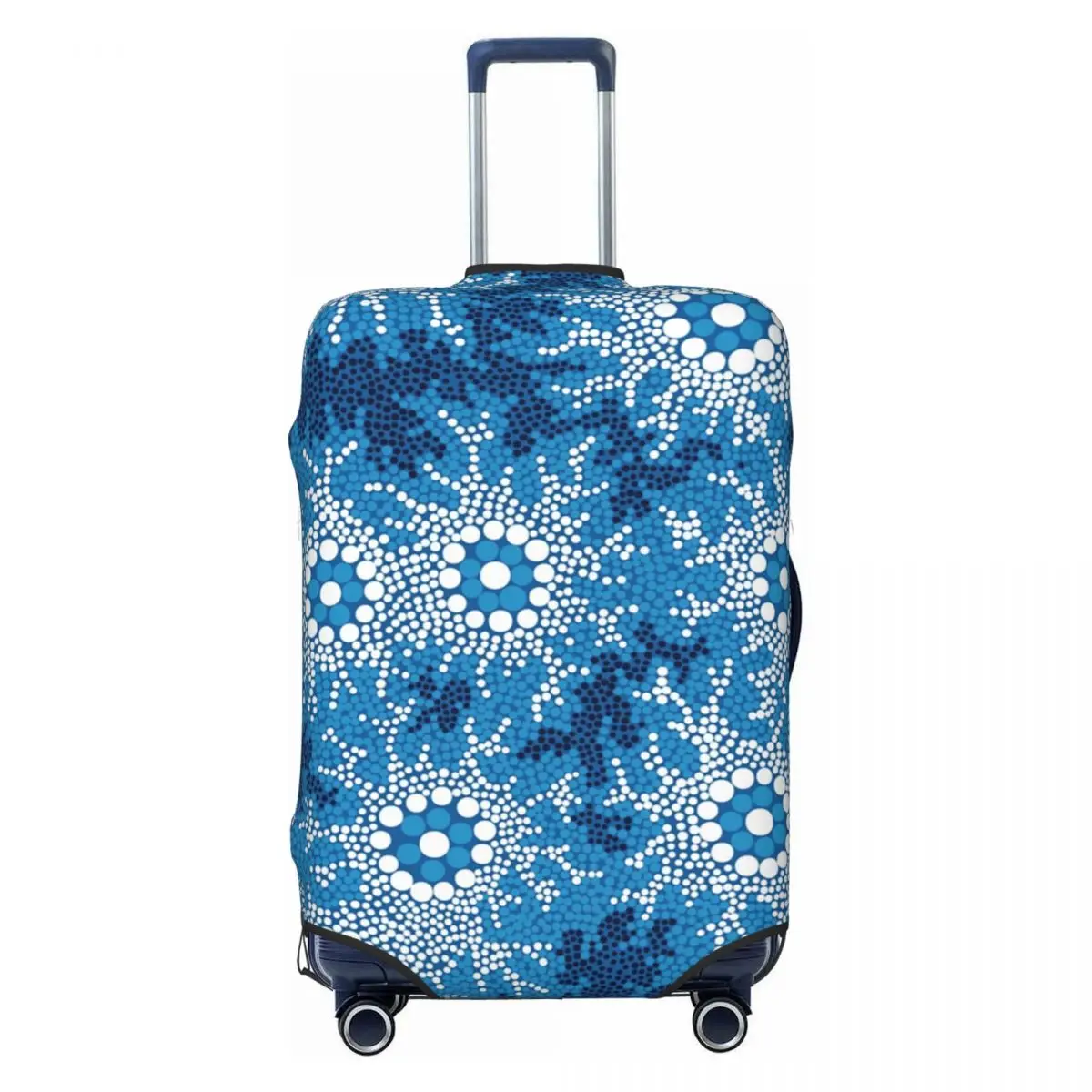 

Waterhole Dreaming Suitcase Cover Washable Australian Aboriginal Art Travel Luggage Covers for 18-32 inch
