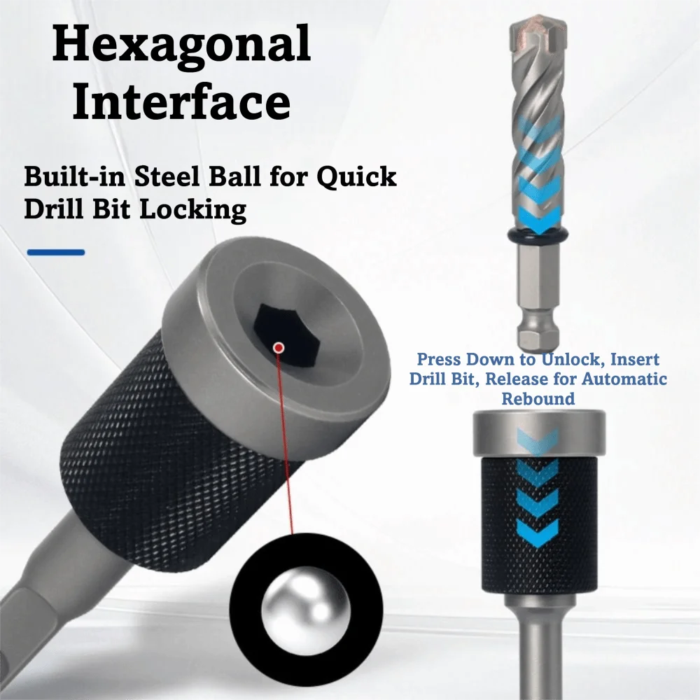 Split-type Detachable Depth Stop Sharp Fast Split-Design Drill Bit Easy To Install Hexagonal interface Masonry Drill Bit
