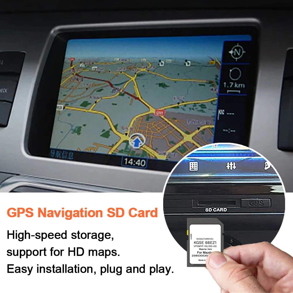 Karta nawigacyjna do Mazdy 2/3/6/CX3/CX5/CX9/MX5, aktualizacja map Europy UK, nowa karta nawigacyjna 2024, karta SD do nawigacji samochodowej GPS, 16GB KGSE66EZ1 — zdjęcie produktu 4