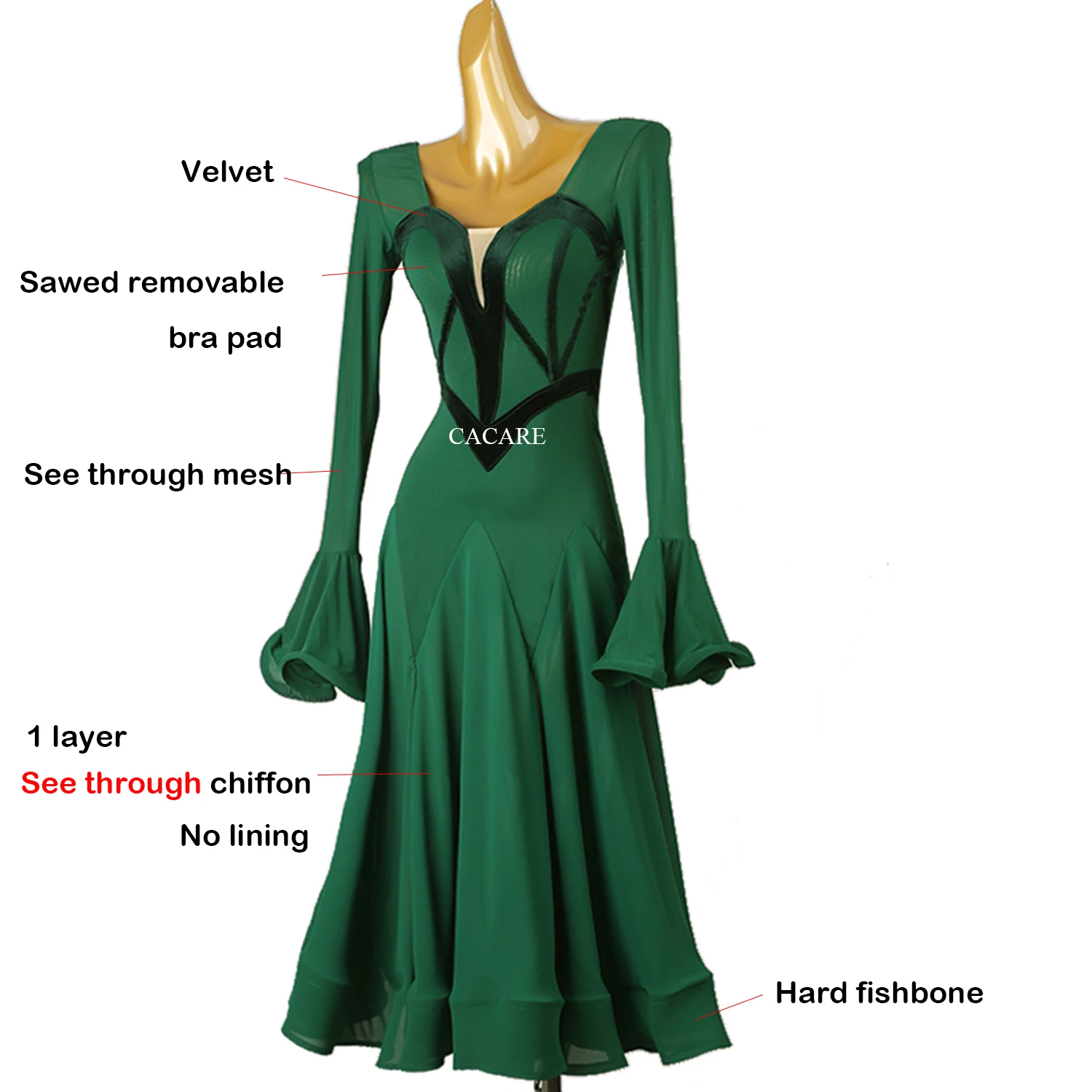 2024 Modern Ballroom Dance Dress Aesthetic Clothes Stage Sports Costume Waltz Flamenco Competition Dresses Standard 2990