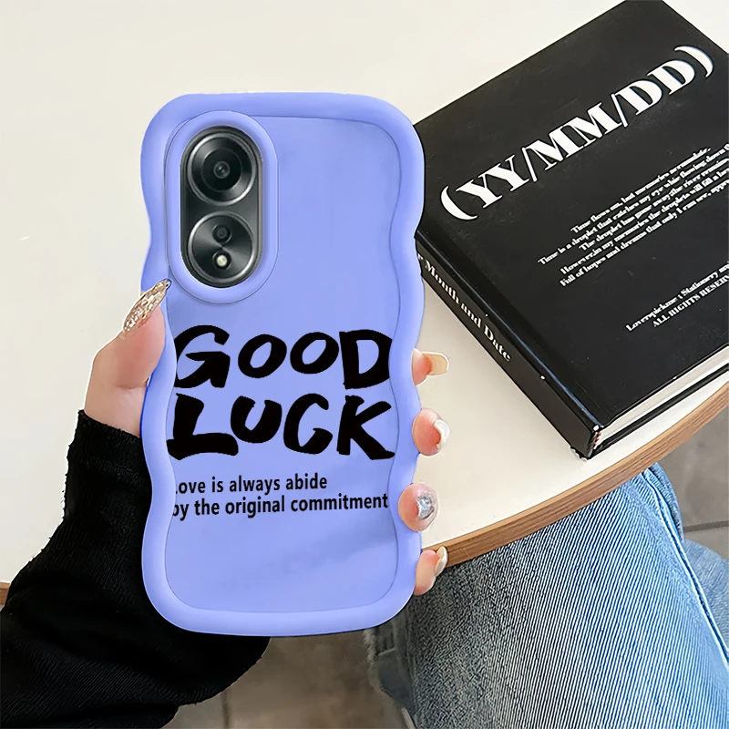 حافظة هاتف عصرية لهاتف OPPO A3x A17 A38 A57 A58 A59 A60 A76 A78 A79 A98 F27 F29 RENO 7 7Z 8T 11 12 13 F PRO غطاء مموج ناعم