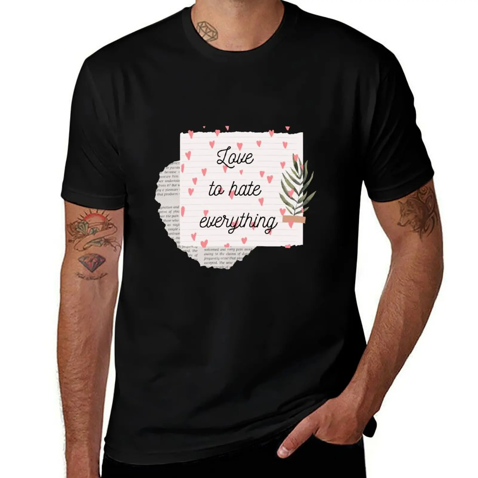 

Love to hate everything T-Shirt vintage luxury t-shirt oversized t shirt sports fans men clothes