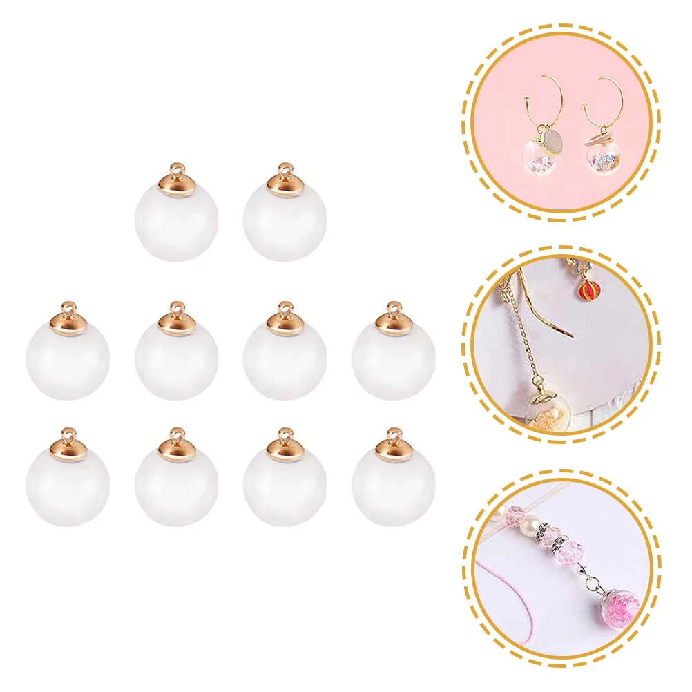 

10 Pcs Thicken Glass Ball Hat Set Making Plastic Christmas Ornaments Jewelry Charms
