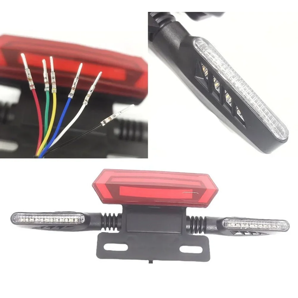 22-80 فولت دراجة كهربائية مصباح ليد الجمعية الذيل ضوء الدراجات سلامة الفرامل ضوء للدراجات 12 فولت الجهد دعم 50 سنتيمتر طول الأسلاك #4