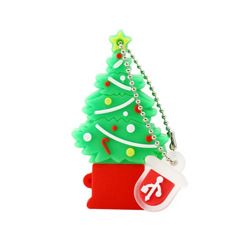 Imagen 2 del producto Unidad Flash USB serie navideña dibujos animados muñeco de nieve ciervo 4GB 8GB Pendrive 16GB 32GB 64GB Santa Claus Pen Drive memoria Stick regalo