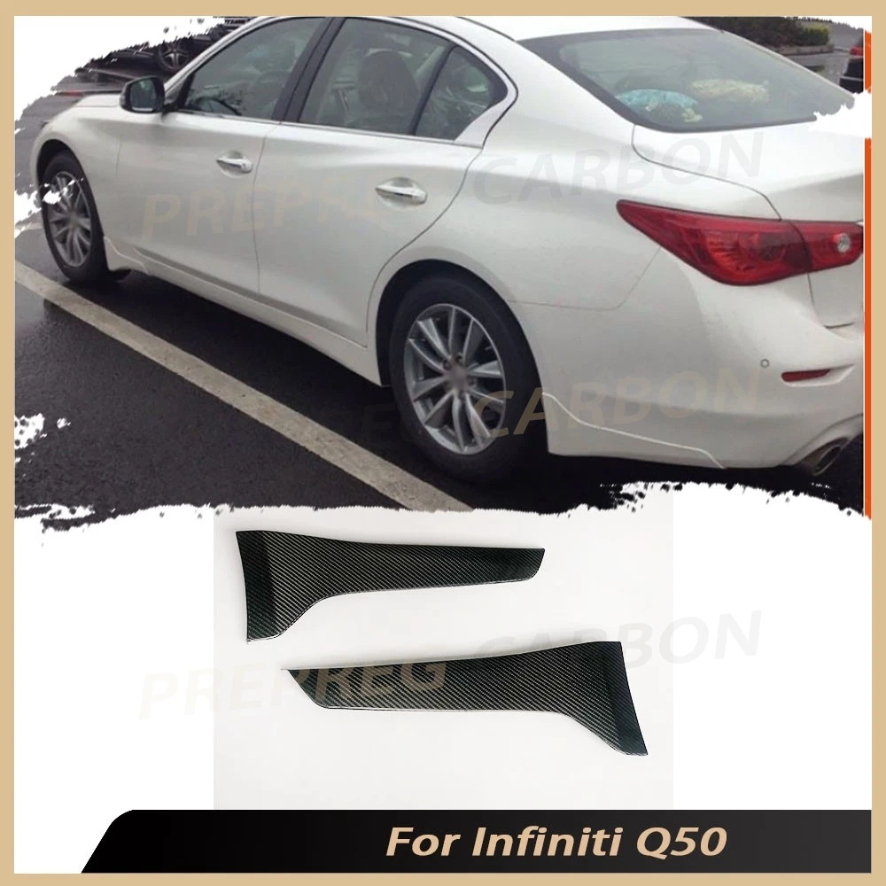 

for Infiniti Q50 Base Sport 2018-2021 ABS Prime Front Flaps Apron Rear Bumper Splitters Mudguard Trims Body Kits Carbon Fiber