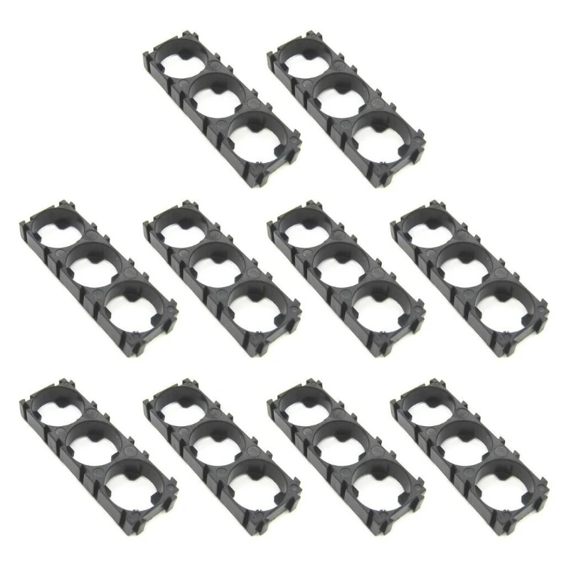 10Pcs 18650 Lithium Cell Double Holder Bracket for Battery Pack in Fire-Proof ABS Fixing Accessories