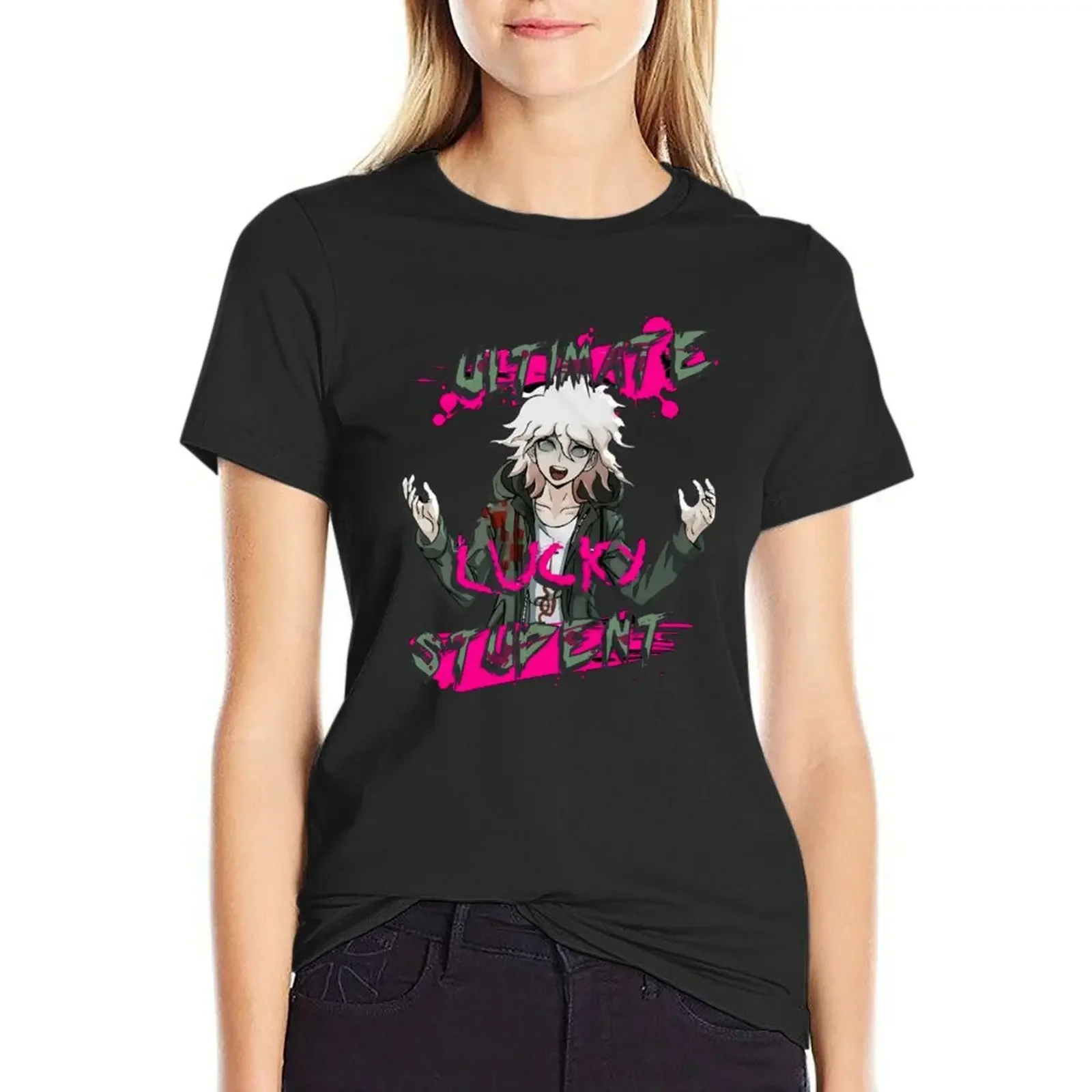 

Nagito hours T-Shirt summer top vintage female Women's clothing