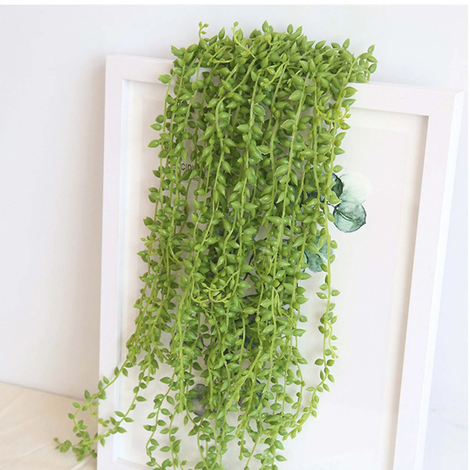 Hanging Simulation Rattan Artificial Succulent Shape Greenery Bonsai Plants Leaf Picks For Home Garden Decor Festival Decorative