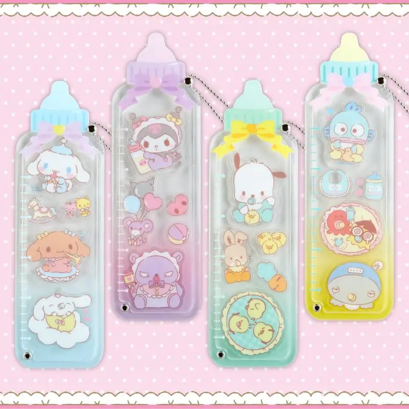 

Baby Bottle Series Pendant Sanrio Hellokittys Mymelody Cinnamoroll Hangyodon Acrylic Keychain Anime Action Figures Model Toys