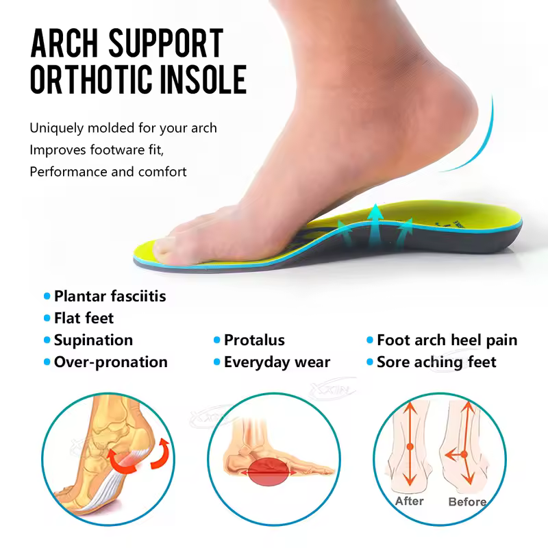 【Xxin】Arch Support Insole Orthopedic Insole Men Women Sport Shoe Insert Flat Foot Shoe Pad Size35-46 - Image 6