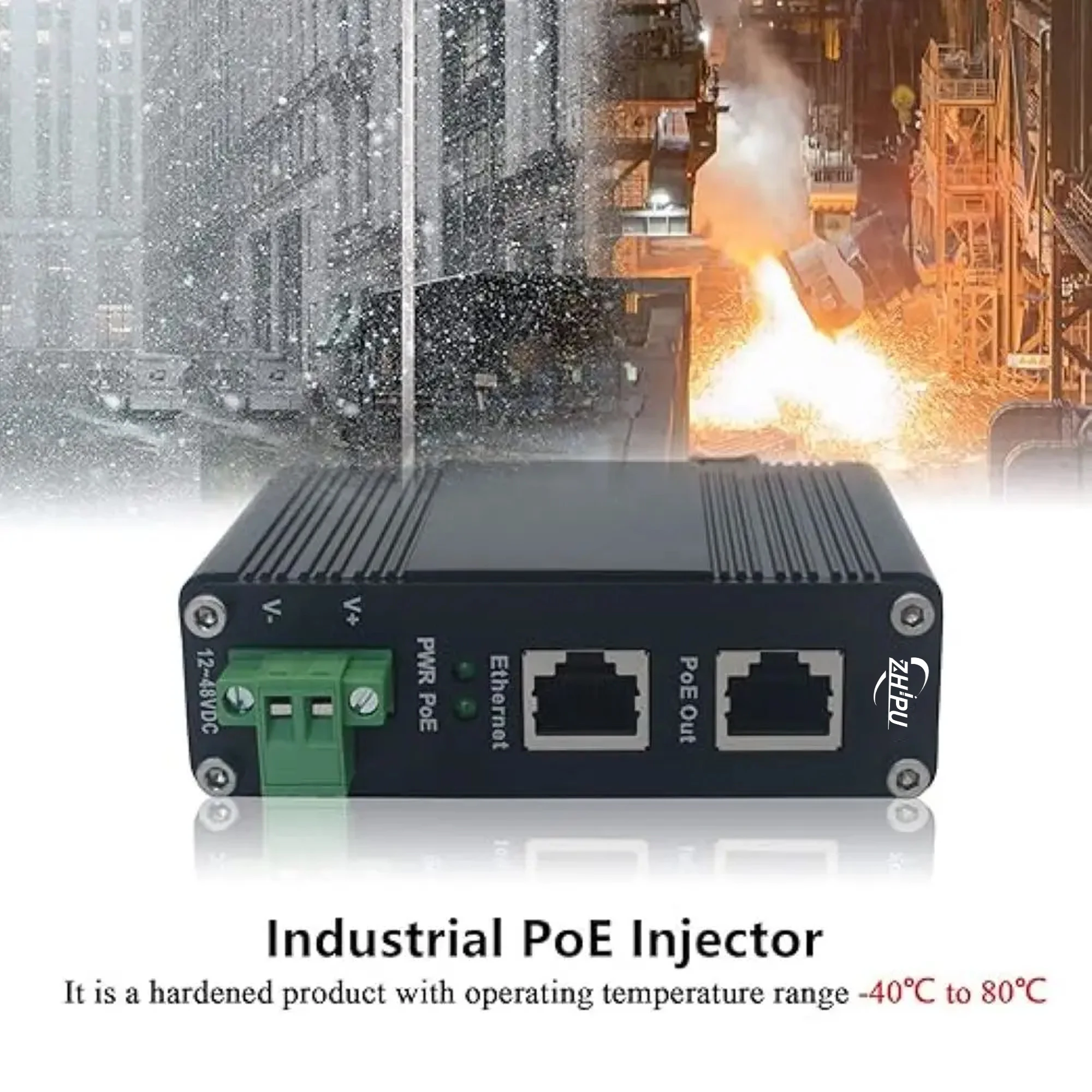 Imagem -05 - Injetor Industrial do Poder do Ponto de Entrada do Gigabit Adaptador Ethernet do Trilho do Ruído Ieee802.3af Ip40 1248vdc 30w 95w