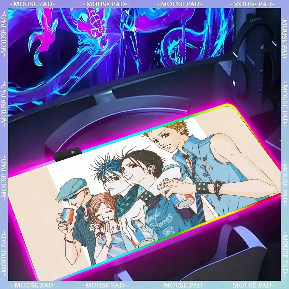 

Anime N-NANA Mouse Pad Gamer Luminescence Led Mouse Pad Gaming Table Rgb Deskmat Keyboard Pc Mousepad