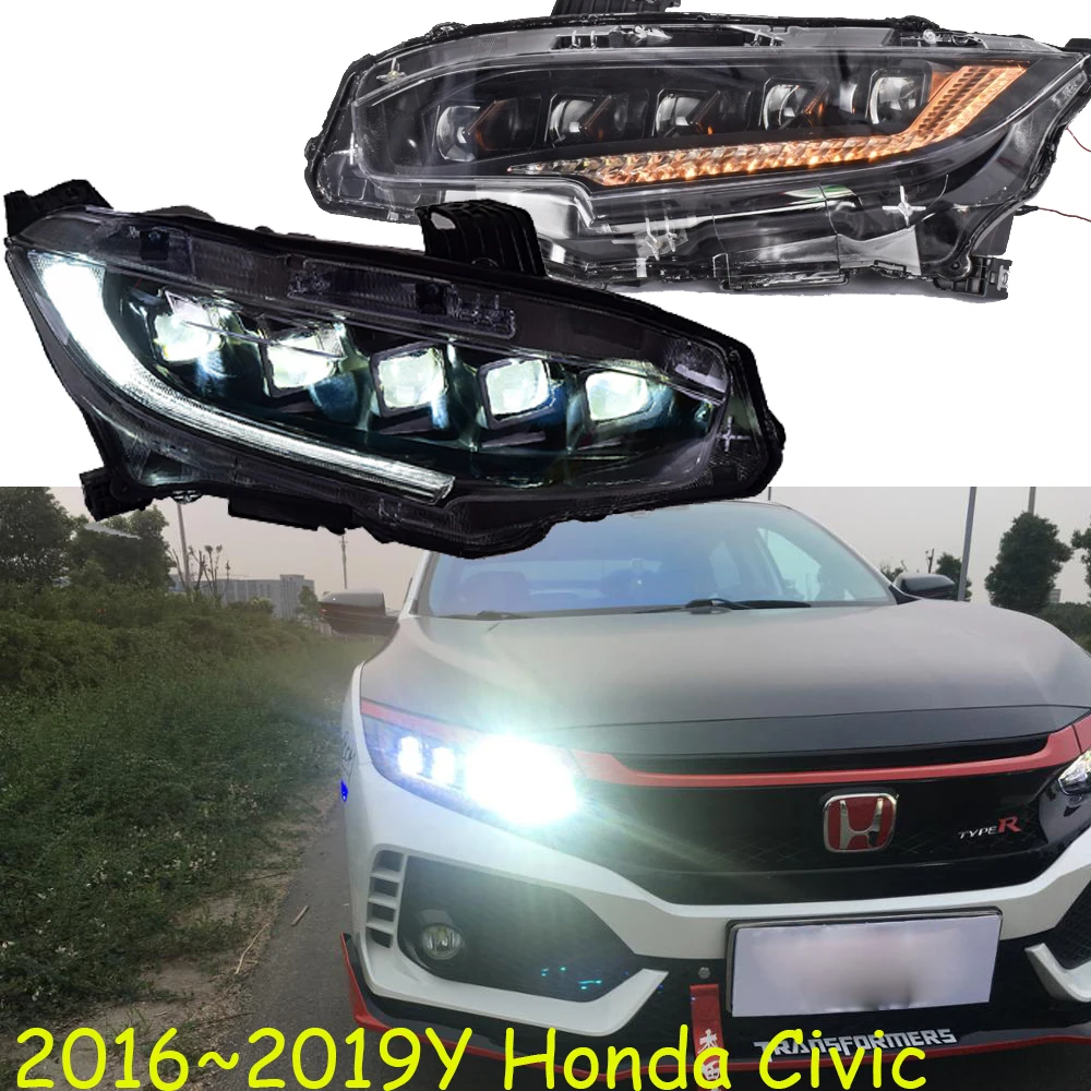 

Car Styling Head Lamp For Civic Headlight 2016~2018y All LED Headlight DRL Civic Daytime Running Light Auto Accessories