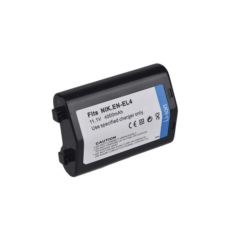 4000mAh EN-EL4 EL4A Camera Battery for Nikon D2H D2Hs D2X D2Xs D3 D3S F6 MH-21 ENEL4 ENEL4A EN EL4A EN EL4 Battery