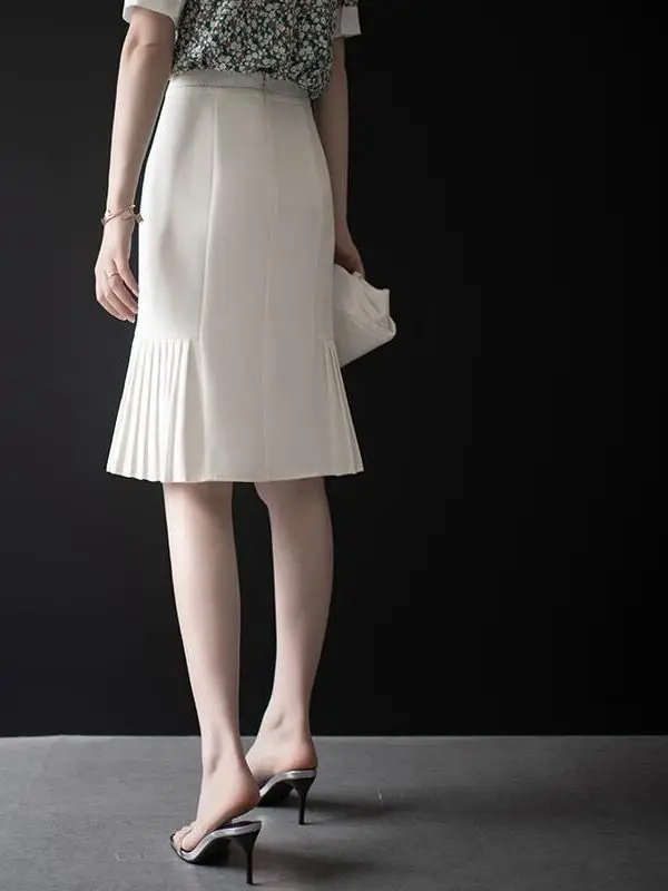 Fashionable High Waist  Skirt Elegant Design Slimming A-Line Skirt for Women Spring Collection 2026 Ladies Premium Clothing