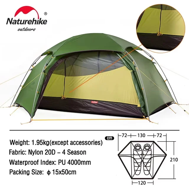 Naturehike Cloud Peak 2-местная палатка | AliExpress