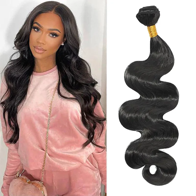 30 32 inch Brazilian Water Wave Body Wave Raw Virgin Remy Doule Drawn Wholesale Natural Tissage Human Hair Weave Bundles