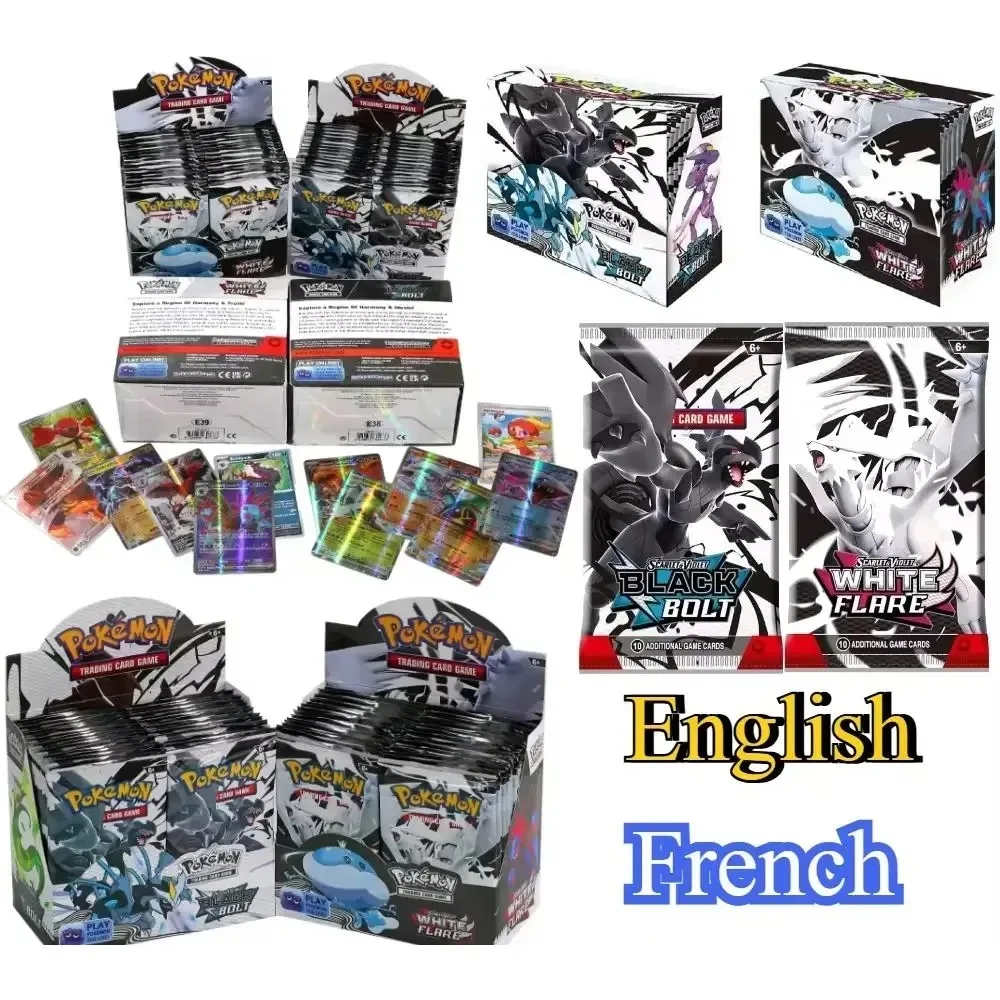 

Популярные наборы из 4-10 карт Pokémon: White Flare, Destined Rivals, Prismatic Evolutions, Scarlet Violet 151, английские бустеры, карточки для битвы