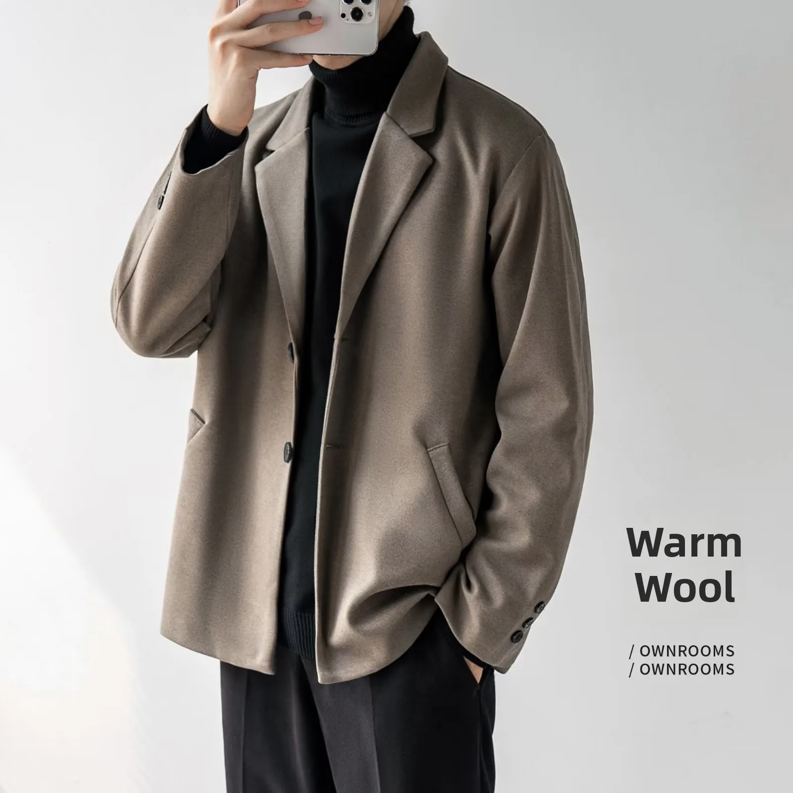 Brown woolen coat