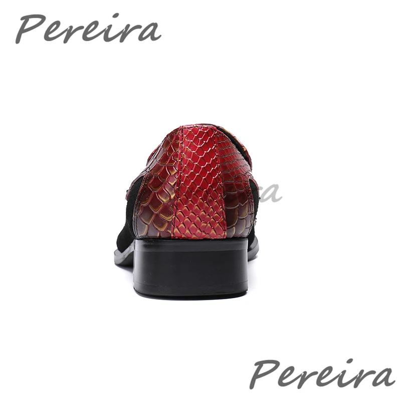 Мужская обувь с железным острым носком, модные деловые модельные туфли из коровьей кожи с заклепками и змеиным узором, лоскутные вечерние свадебные туфли ручной работы