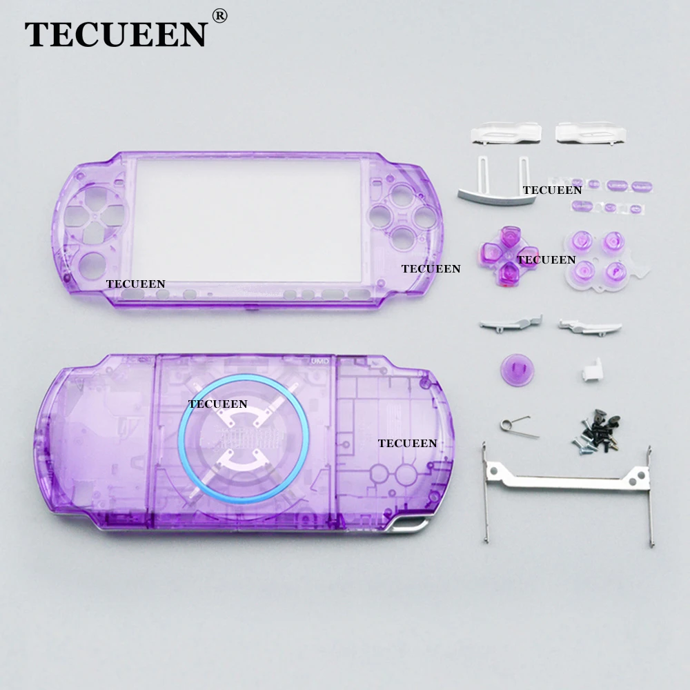 

Translucent Replacement Housing Shell for PSP 3000 Faceplate Front Cover Bottom Case with Full Buttons Kits DIY Repair Parts