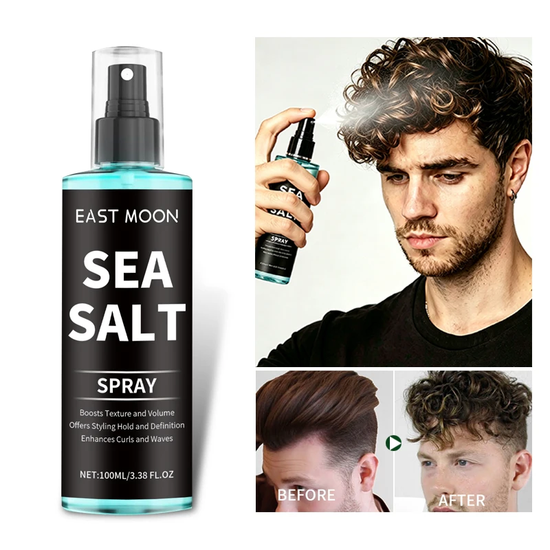 Sea Salt Hair Styling Spray Lazy Curl Defining Improving Thicken Strong Hold Non Greasy Fluffy Natural Wave Hair Nourishing Oil