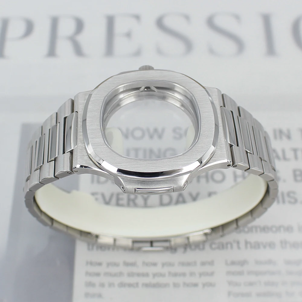 43.3 مللي متر الفضة رقيقة جدا ساعة حافظة الياقوت كريستال ل ميوتا 9015 30 مللي متر الهاتفي ساعة عالية الجودة اكسسوارات تعديل نوتيلوس #5