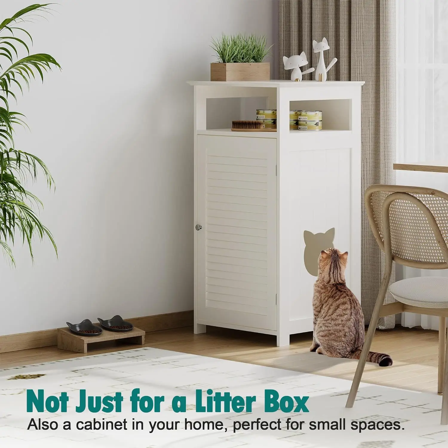 Factory Direct 2026 Floor Standing Louvered Sideboard Cat Cabinet Living Room Home Simple Cabinet