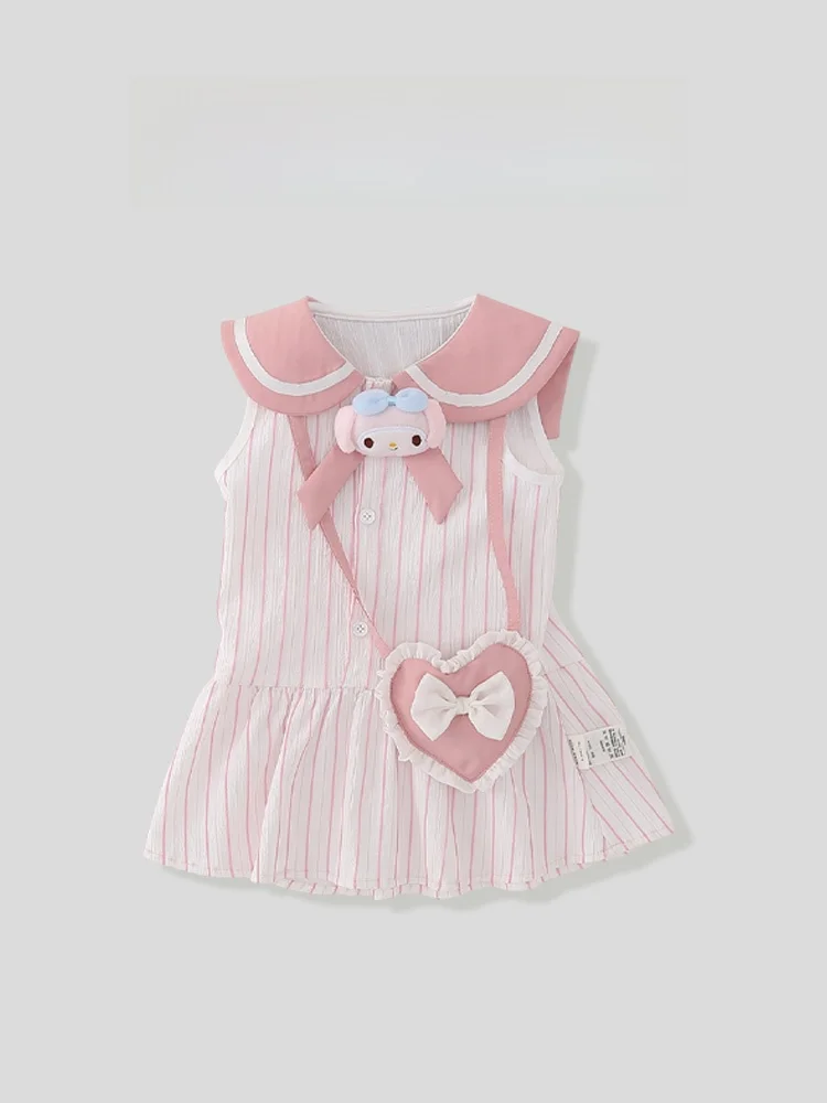 next-mocmc-robe-rayee-sans-manches-a-col-marin-pour-bebe-fille-style-princesse-jupe-trapeze-vetements-d'ete-doux-et-respirants