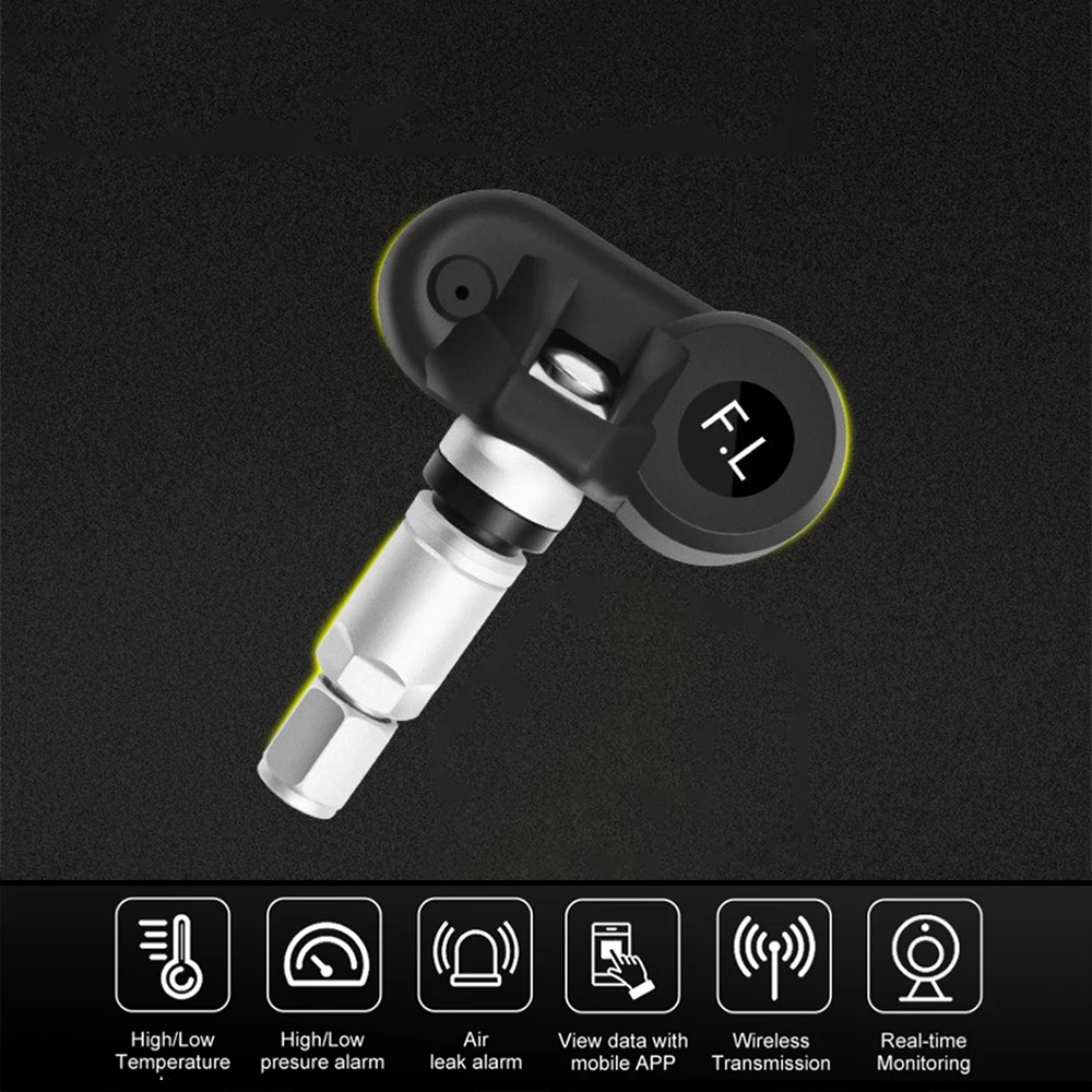 Car Tire Pressure Sensors Bluetooth-compatible 5.0 Tire Pressure Monitoring System Car TPMS Tire Pressure With App Control