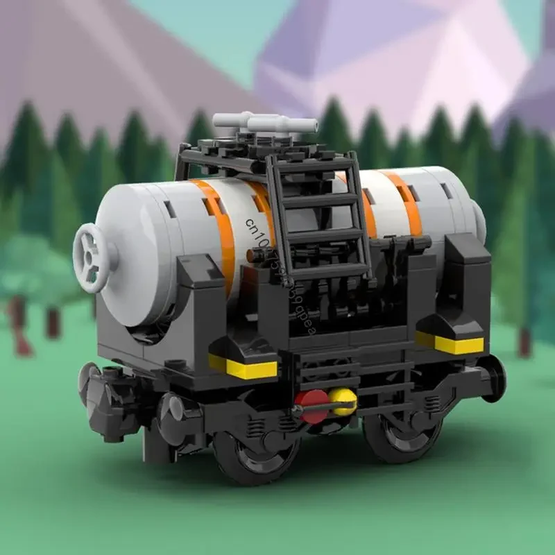 

New 120Pcs City Technical Train Tracks Railway Moc Small Tanker Car Model Custom Puzzles Creative Ideas Kids Toys Birthday Gifts