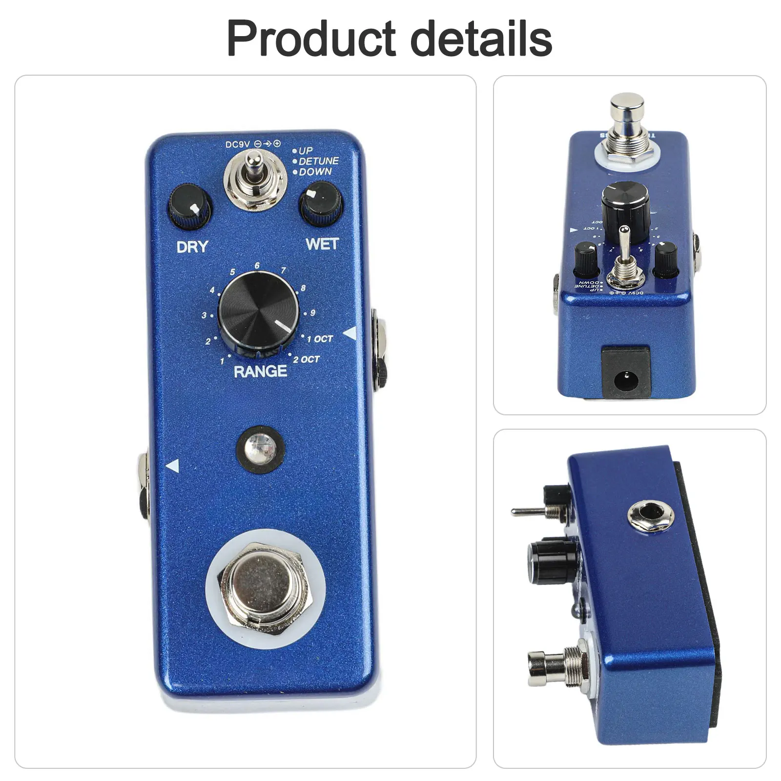 

For Electric Guitar Detune Mode Guitar Harmonizer Pedal Studio Recording Stage Performance Precise Pitch Shifting