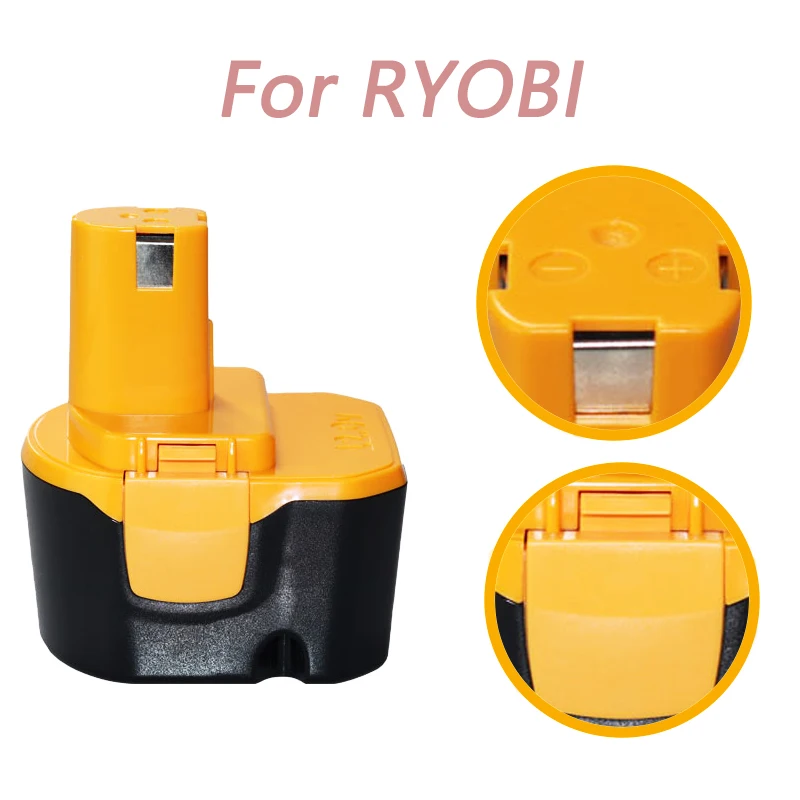 Per batteria di ricambio per elettroutensili RYOBI 12V Ni-CD4.8/6.8/9.8Ah 1400652   B-8286 1400143   HP1201MK2 4400005   BPT1025 RY-1204 CTH1201