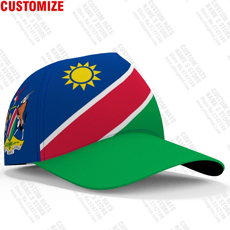 Namibia Baseball Caps Custom Made Name Number Team Logo Na Hat Nam Country Travel Namibian Nation Republic Flag Photo Headgear