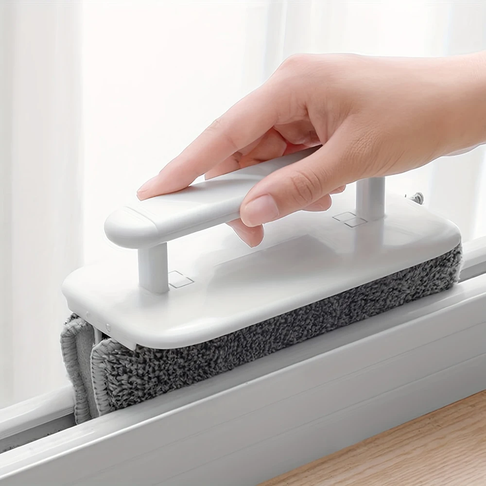 3 Stück abnehmbare Fensterrillen-Reinigungsbürste, Rillenbürste, Fensterbank, abgestorbene Ecke, Tür- und Fensterreinigung, Lückenbürste, Wischerblatt, S 003460