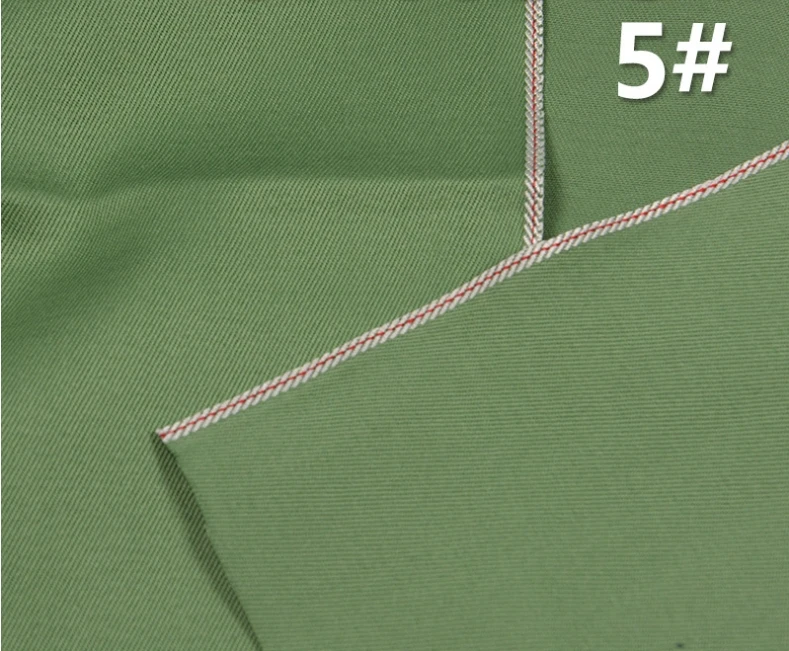 9.2oz Armygreen Selvedge Denim Shirting Fabric Selvage Jeans Cloth Material Wholesale W181514